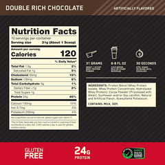 Optimum Nutrition Gold Standard 100% Whey Protein Powder, Double Rich Chocolate,