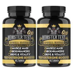 Test Booster Monster Test Gold for Men Muscle Mass Men Power Gains 2 Pk