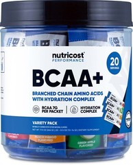 Nutricost BCAA+ Hydration Variety Pack (20 Stickpacks) – Gluten-Free
