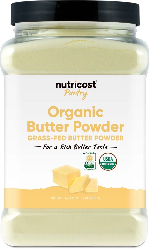Nutricost Organic Grass-Fed Butter Powder (1.5 LB) – GMO-Free, Gluten-Free