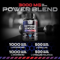 Nitric Oxide Booster Extra Strength 3000mg – L Arginine 3X Strength Nitric Oxide