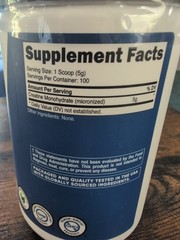 Nutricost Creatine Monohydrate Micronized Powder 500G Exp 1/2027