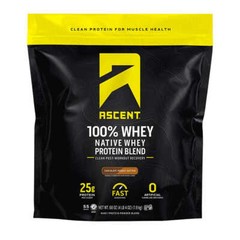 Ascent 100% Whey Native Whey Protein, Various Flavors 4.25 Lbs