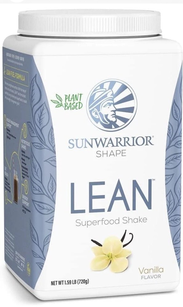 SUNWARRIOR SHAPE LEAN Superfood Shake Vanilla Plant Based Protein Nutrition NEW