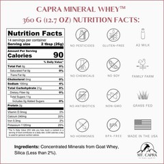 Mt. Capra Mineral Whey | A Whole Food, Bio-Available Mineral/Electrolyte Pow…