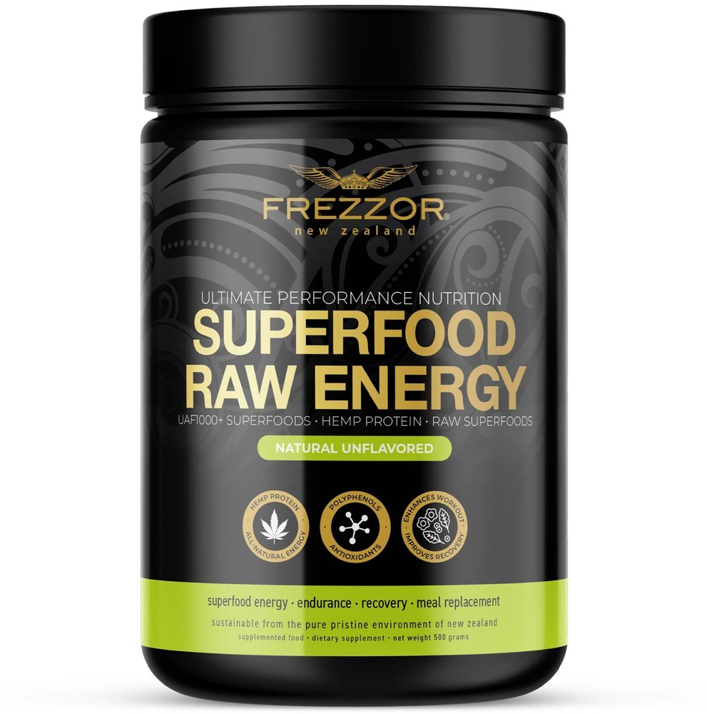 Raw Superfoods Natural Energy, Green Power, Vegan Hemp Muscle Health Aid FREZZOR