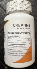 Creatine Monohydrate Capsules High Absorption 2500mg 90 Capsules Muscle Growth