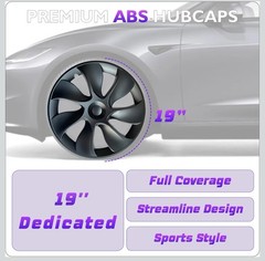 19 Inches Wheel Covers for Tesla Model Y 2024 2023 2022 2021, Hub Protection