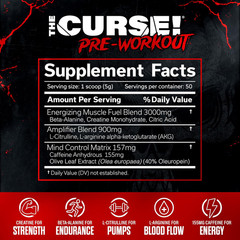 the Curse! Tropical Storm Pre Workout Powder with Creatine – Extreme Energy Prew