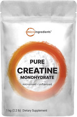 Micro Ingredients Pure Creatine Monohydrate Powder 5000mg, Micronized Unflavored