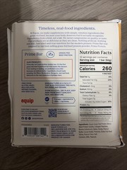 Equip Prime Bar Peanut Butter Grass-Fed Beef Protein Bars 12 Pack 20g Protein