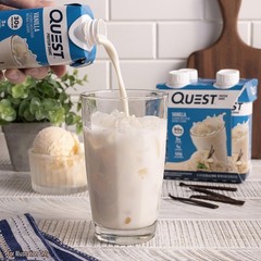 Quest Nutrition Vanilla Protein Shake 30g Protein, 3g Net Carbs, Gluten-Free, 12
