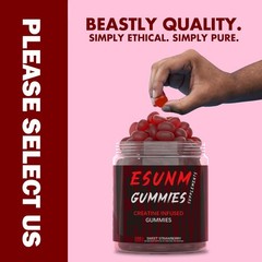 ESUNM Creatine Monohydrate Gummies Strawberry 150 Servings Muscle Support