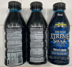 Ansi Pro Series Extreme Shock NO Muscle Pump 16 oz B.Raspberry 3 Bottles