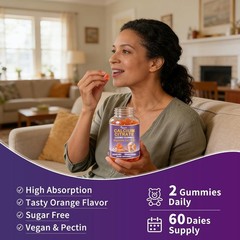 Calcium Citrate 1200 mg Gummies with Vitamin D3 Magnesium Zinc for Women Men