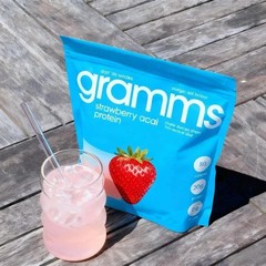 Gramms Strawberry Flavor Grass-Fed Clear Whey Isolate Protein Powder – 455g