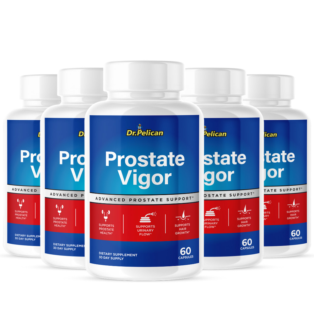 Prostate Vigor- Prostate Support- 5 Bottles- 300 Capsules