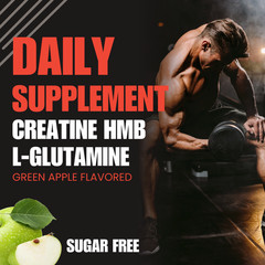 LHA Creatine Citrulline – 400g Workout Support, Green Apple flavor