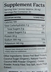 Equip Prime Protein Powder Grass Fed Beef Isolate, Cookies & Cream Flavor 1/2028