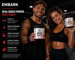 BCAA Powder 2:1:1 Fruit Punch, Muscle Recovery & Lean Muscle Support 292g