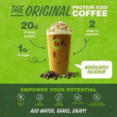 Chike Protein Iced Coffee 20g Whey Protein Powder, Mocha – 27.1 oz