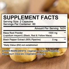 MACA ROOT 1500 MG POTENCY SUPPORT POWER ENERGY CAPSULES PERFORMANCE