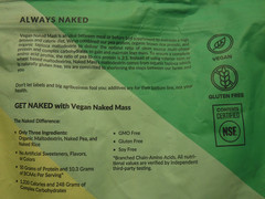 NAKED MASS Weight Gainer Protein Powder, Unflavored Vegan, 12 lb bag, BB 03/28