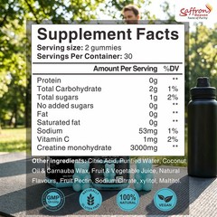 SAFFRON HEAVEN CREATINE MONOHYDRATE GUMMIES 60 COUNT | MIXED BERRY FLAVOUR