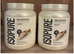 2- 16 Oz ISOPURE Zero Carb Whey 25g Serving Protein Isolate Powder -Unflavored