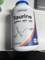 Nutricost Taurine 1000mg, 400 Capsules – Gluten Free & Non-GMO/ sealed free ship