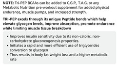 Metabolic Nutrition TRI-PEP BCAA 15oz Size (40 Serv) Natural Lemon BEST BY 11/26
