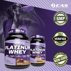 EAS 100% Platinum Whey Protein | 3 Ultra-Platinum Whey Proteins | Increase Size