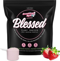 EHPLabs Blessed Plant Protein 3.44lb 45 Serving Strawberry Mylk French label