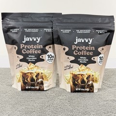 Lot Of 2 Javvy White Chocolate Mocha Protein & Instant Iced Coffees 8.6 Oz.