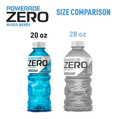 POWERADE Zero Sugar Mixed Berry Electrolyte Sports Drink Bottles,20 fl oz,8 Pack