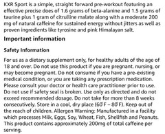 VMI Sports KXR SPORT Preworkout 8oz Size (30 Serv) BLue Shark Gum BEST BY 11/26