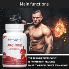 Nitric Oxide L-Arginin 3150mg Pre Workout + Testosteron Booster, Men’s Health