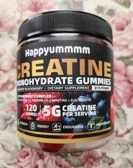 Happyummmm Creatine Monohydrate Gummies X 10 Power ~ Raspberry & Blackberry