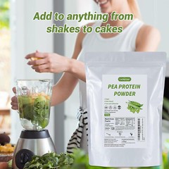1.1 Lb Organic Pea Protein Powder – Unflavored Protein Powder Mixed in Shake US