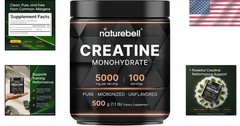 Creatine Monohydrate Powder – 500g Micronized Energy Support for Workout
