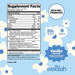 Wellah Grass-Fed Whey Protein Isolate Powder (Vanilla) 30 Servings -100 Calories