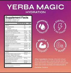 BRAINISTA Yerba Magic Electrolytes Hydration + Energy No Sugar, 20 Packets