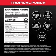 PRIME Hydration – Electrolyte Enhanced Sports Drink – Tropical Punch, 12 Bottles