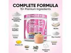 Clean Nutra Women’s Creatine Powder + BCAAs Collagen Tropical Orange 9.48oz