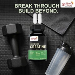 SAFFRON HEAVEN CREATINE MONOHYDRATE CAPSULES 60 COUNT | 100% PURE