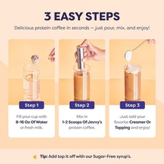Javvy Protein Iced Coffee Premium Whey Protein & Instant Iced Coffees, 100% …