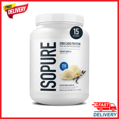 Isopure Zero Carb 100% Whey Protein Isolate Vanilla 15 Servings 25g Protein