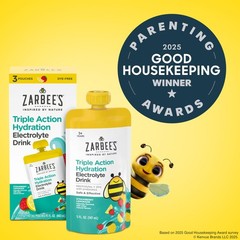Zarbee’s Triple Action Hydration Electrolyte Drink 5 Fl Oz (Pack of 3), N/a