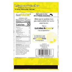 50 Count Sqwincher FastPack Lemonade Activity Drink Liquid Concentrate Packets
