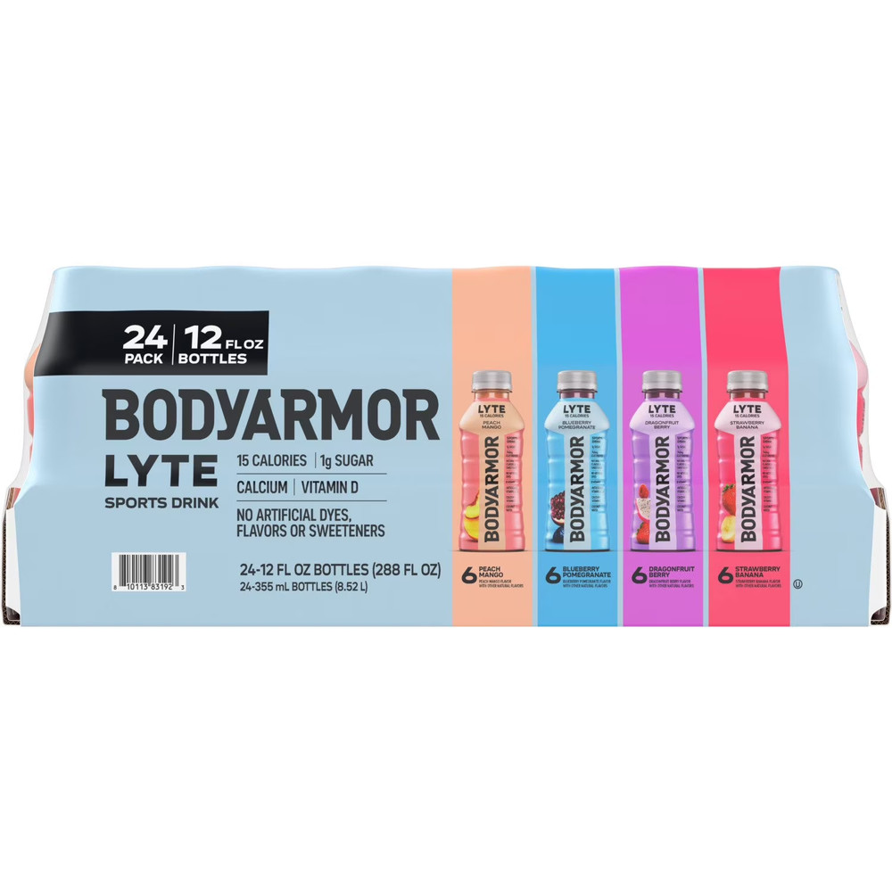 BODYARMOR LYTE Sports Drink Variety Pack, 12 fl oz Bottles, 24-Pack Hydration